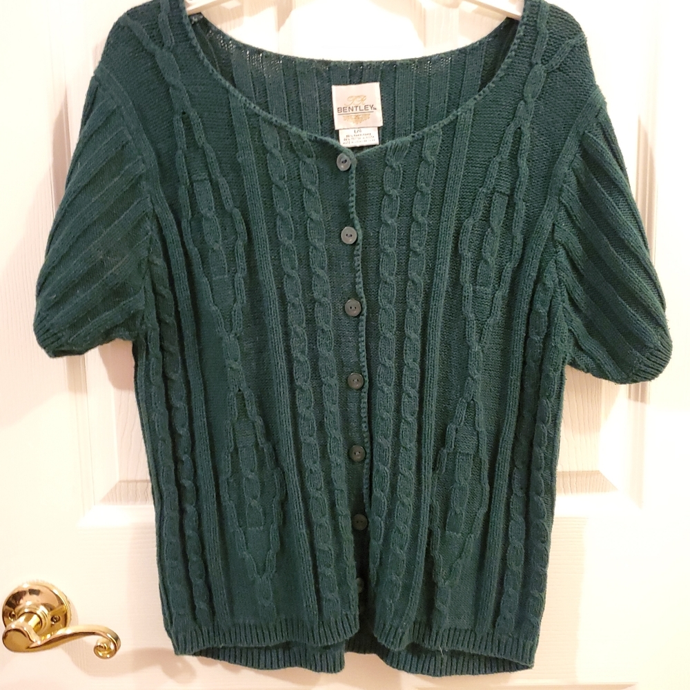 TR Bentley large forest green cardigan